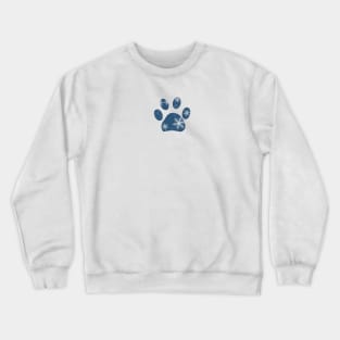 Paw print made of snowflakes Crewneck Sweatshirt